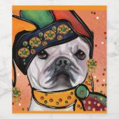 Bulldog wijn etiket (Enkel label)