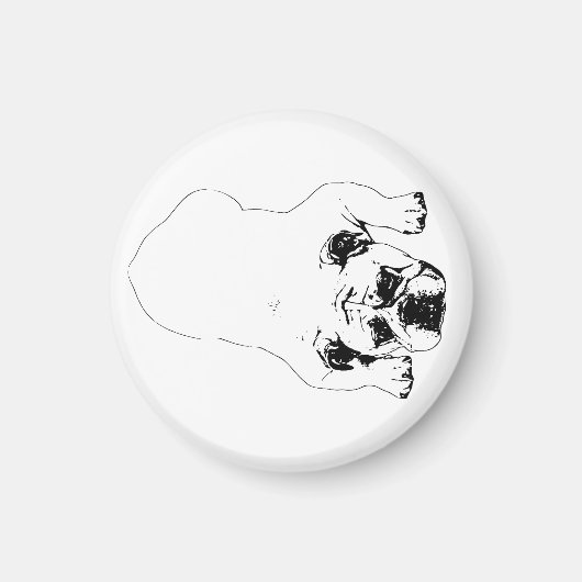 Bulldog Winter Koelkastmagneet Magneet (Voorkant)