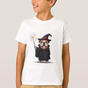bulldog witch doet zijn best t-shirt