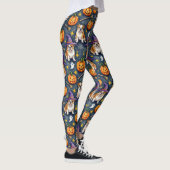 Bulldog Witch & Pumpkin Halloween Leggings (Rechts)