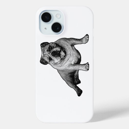 Bulldog with Bold Manga Dot Details Case-Mate iPhone Case (Achterkant)