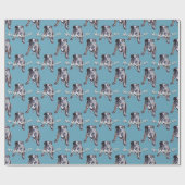 Bulldog Wrapping Paper Custom Dog kerstpaper Cadeaupapier (Vlak)
