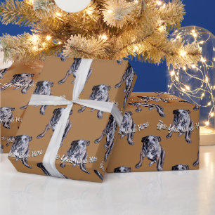 Bulldog Wrapping Paper Custom Dog kerstpaper Cadeaupapier