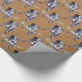 Bulldog Wrapping Paper Custom Dog kerstpaper Cadeaupapier (Hoek)