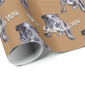 Bulldog Wrapping Paper Custom Dog kerstpaper Cadeaupapier (Rol Hoek)