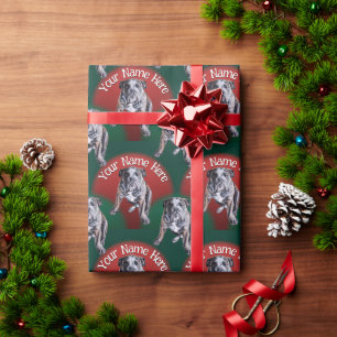Bulldog Wrapping Paper Custom Dog kerstpaper Cadeaupapier