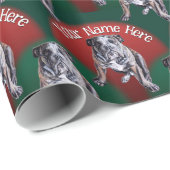 Bulldog Wrapping Paper Custom Dog kerstpaper Cadeaupapier (Rol Hoek)