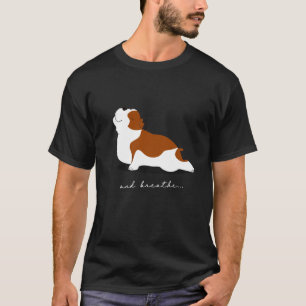 Bulldog Yoga Houden en Adem Cute Hond Liefhebber Y T-shirt