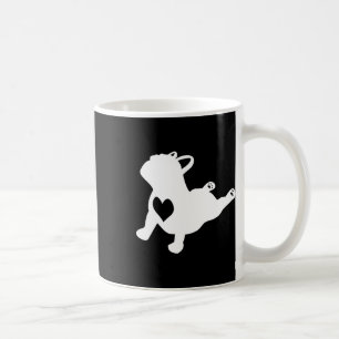 Bulldog Yoga Houden Met Hart Van Liefde Frans Cade Koffiemok