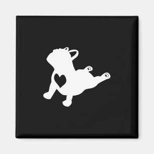Bulldog Yoga Houden Met Hart Van Liefde Frans Cade Magneet