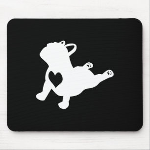 Bulldog Yoga Houden Met Hart Van Liefde Frans Cade Muismat