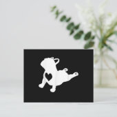 Bulldog Yoga Houden Van Hart Workout Cadeau Feestdagenkaart (Staand voorkant)