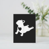 Bulldog Yoga Pose Love Heart Workout Gift Bedankkaart (Staand voorkant)