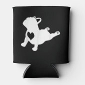 Bulldog Yoga Pose Love Heart Workout Gift Blikjeskoeler (Voorkant)
