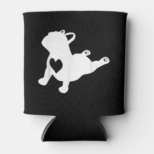 Bulldog Yoga Pose Love Heart Workout Gift Blikjeskoeler (Voorkant)
