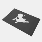 Bulldog Yoga Pose Love Heart Workout Gift Deurmat (Schuin)