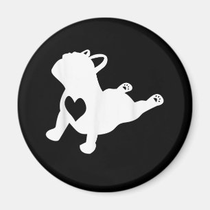 Bulldog Yoga Pose Love Heart Workout Gift Magneet