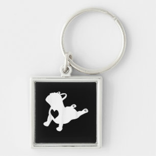 Bulldog Yoga Pose Love Heart Workout Gift Sleutelhanger
