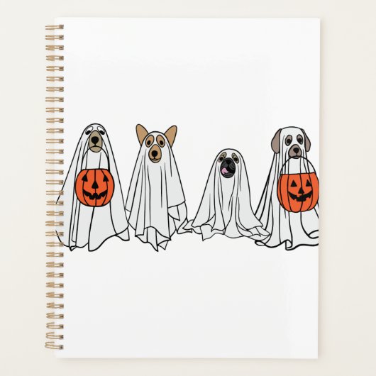 Bulldog Zombie Halloween Kostuum Hondenliefhebber  Planner (Voorkant)
