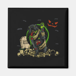 Bulldog Zombie Hond Grappige Zombie Hond Halloween Magneet