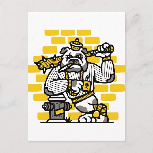 Bulldogbende Briefkaart (Voorkant)