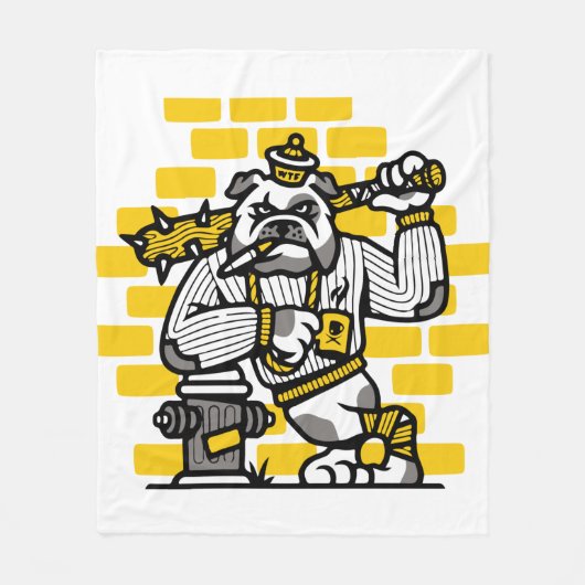 Bulldogbende Fleece Deken (Voorkant)
