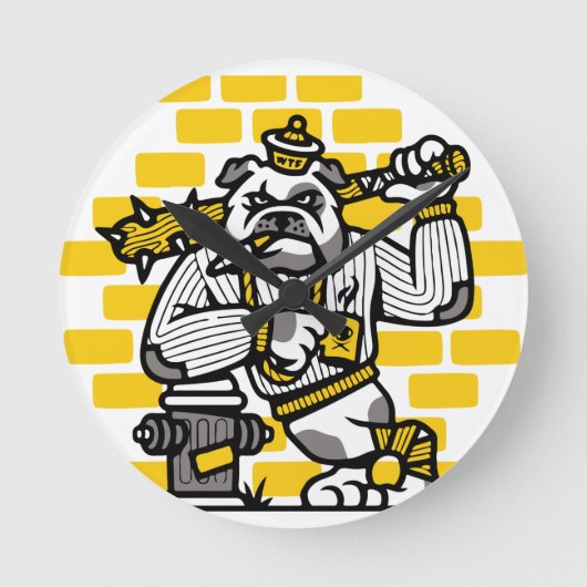 Bulldogbende Ronde Klok (Voorkant)