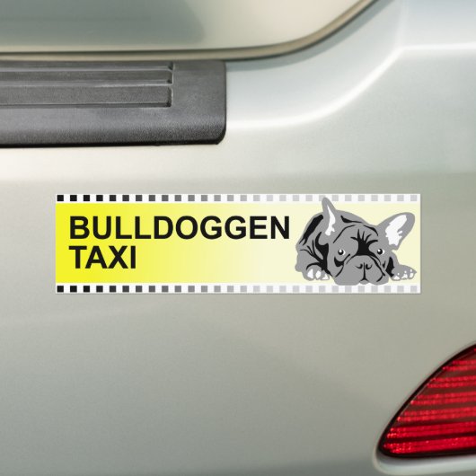 Bulldoggen taxi sticker (Op auto)