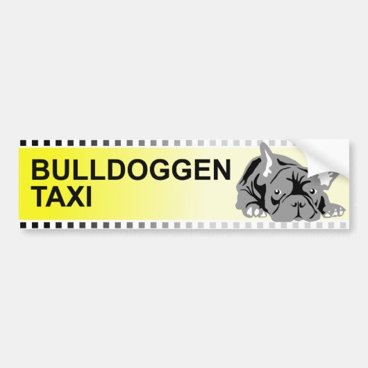 Bulldoggen taxi sticker (Voorkant)