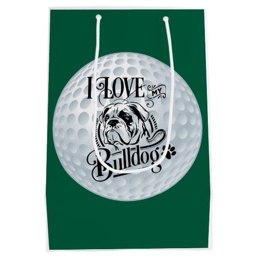 Bulldoggolf Medium Cadeauzakje (Achterkant)