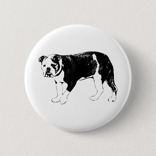 Bulldoghouding, Eenvoudige Impact Ronde Button 5,7 Cm (Voorkant)