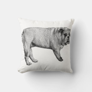 Bulldogkussen aan de haard kussen