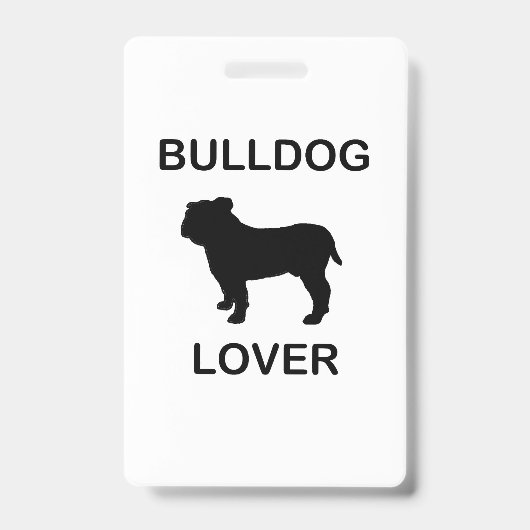 bulldogliefhebber badge (Voorzijde)