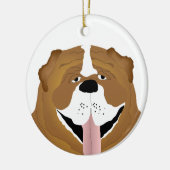 Bulldogornament Keramisch Ornament (Links)