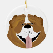 Bulldogornament Keramisch Ornament (Achterkant)
