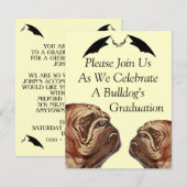 BULLDOGS AFSTUDEREN INVITATIE ~EZ2 CUSTOMIZE KAART (Voorkant / Achterkant)