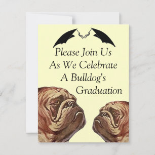 BULLDOGS AFSTUDEREN INVITATIE ~EZ2 CUSTOMIZE KAART