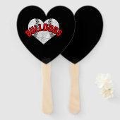Bulldogs Baseball Softball High School Team Mascot Handwaaier (Voorkant en achterkant)