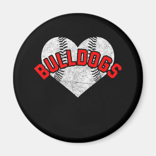 Bulldogs Baseball Softball High School Team Mascot Magneet