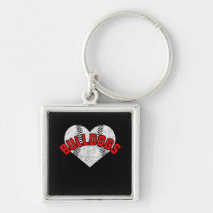 Bulldogs Baseball Softball High School Team Mascot Sleutelhanger