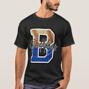 Bulldogs Baseball Team Mascot Pride School Spirits T-shirt