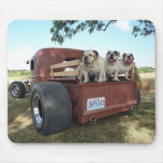 Bulldogs en Rat Rods Mousepad Muismat (Voorkant)