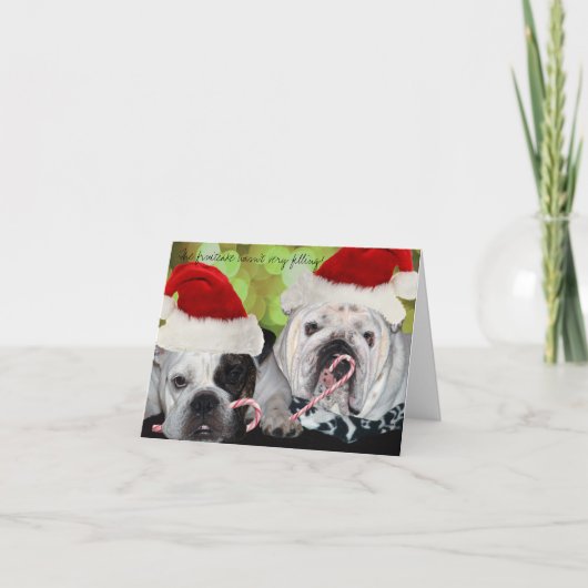 Bulldogs Feestdagen Kaart (Voorkant)