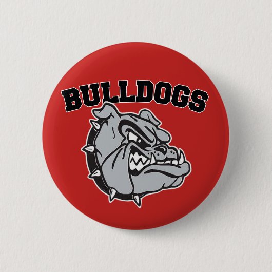 Bulldogs Football Team Badge Pin Button (Voorkant)