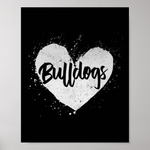 Bulldogs - Hart Hondenliefhebber Dierenfokker Pupp Poster