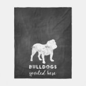 Bulldogs hier Chalkboard Fleece Deken (Voorkant)