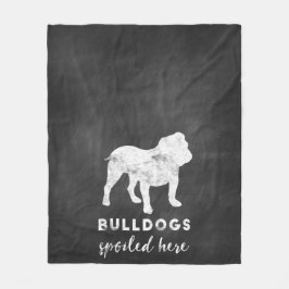Bulldogs hier  Chalkboard Fleece Deken