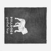 Bulldogs hier  Chalkboard Fleece Deken (Voorkant (Horizontaal))