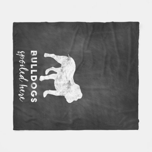 Bulldogs hier  Chalkboard Fleece Deken (Voorkant (Horizontaal))