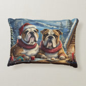 Bulldogs Holiday Design van Rich AMeN Gill Accent Kussen (Achterkant)